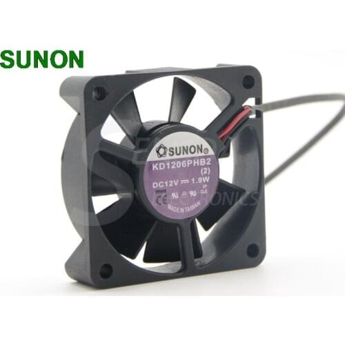 Brand For Sunon KD1206PHB2 60*60*15 mm DC 12V 0.19W 2Wire Silence Server Cooling Fan