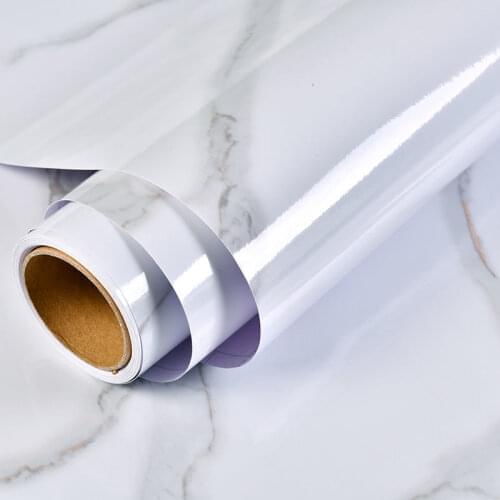 Vinyl Renovation Wall Sticker Living Room Wall Papers Modern Type Kitchen Cabinets Marble Self-Adhesive Home Decorative Films