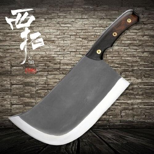 XITUO Hand-forged chef knife axe butcher professional chopping bone cutting meat home kitchen or restaurant knife board tool