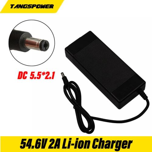 54.6V 2A battery charger for 13S 48V lithium ion battery electric bicycle lithium battery charger great quality strong heat diss