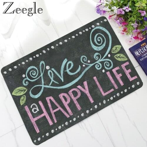 Zeegle Rubber Floor Mat Doormat Non-slip Kitchen Carpet Outdoor Mat Waterproof Indoor Rug Hallway Carpet Foot Mat