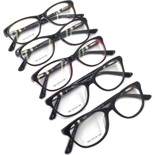 Laura Fairy High Quality Women Frame Glasses Retro Cateye Shape Patchwork Prescription Eyewear Glasses Frames