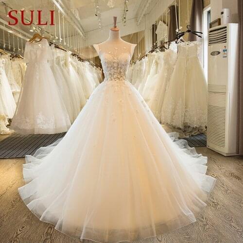 SL-67 Plus Size vestidos de novia Bride Dresses Sexy Wedding Dress Lace 2017