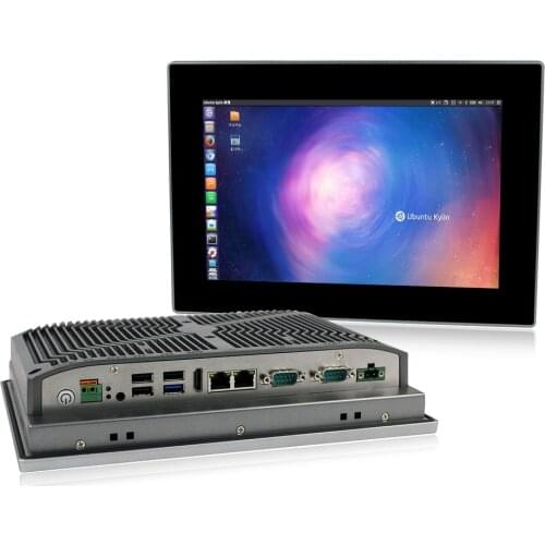 10.1" fanless industrial pc TPM2.0 Celeron J1900 embedded panel tablet PCs RS-232/422/485 capacitive touch DC9~36V for Win10