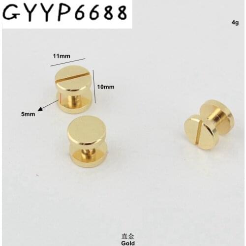 10pcs 200pcs High Quality Binding Screws Nail Rivets Album Leather Copper Leather Craft Belt Wallet Solid Screws chicago rivet