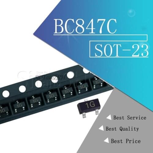 100PCS BC847C SOT23 BC847 847C SOT SMD SOT-23 1G new transistor