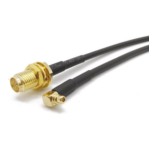 2/5/8M RP SMA Jack to MMCX Plug Connector RF Cable MMCX Male Right Angle Switch RP SMA Female Plug Pigtail Cable RG174 Cable