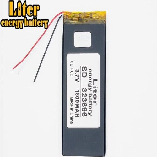 3 line 3.7V 1800mAh 323696 Lithium Polymer Li-Po li ion Rechargeable Battery cells For Mp3 MP4 MP5 GPS