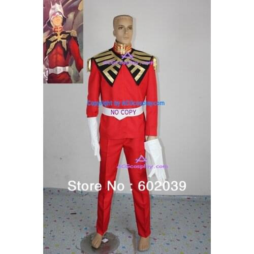 Gundam Seed Char Aznable Uniform Cosplay Costume include gloves and belt ACGcosplay Good Quality
