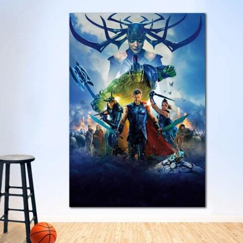 Large Wall Decor Wall Painting Thor Ragnarok Hulk hero oil Painting Print Nice Painting wall picture for living room no frames