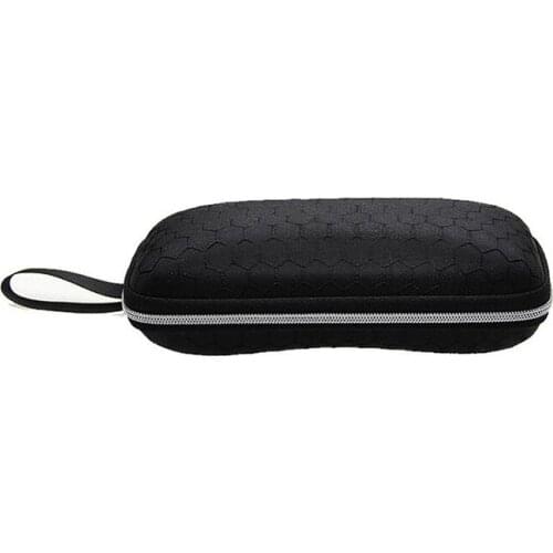 Black Zipper Glasses Boxes EVA Eyeglasses Box Grid Printing Design Sunglasses Case Resistant Protective Glasses Bag 165*75*49mm