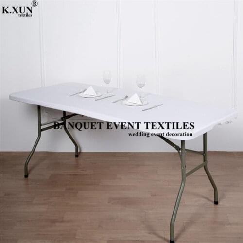 Cheap Price Spandex Table Topper Rectangle Stretch Tablecloth Cover Wedding Table Cloth Event Hotel Decoration