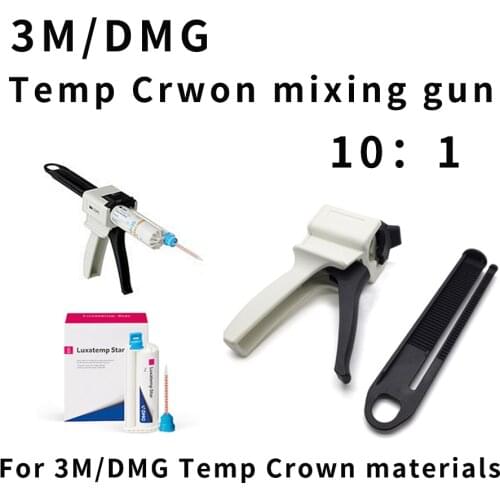 3M DMG Temp Crown Material Mixing Gun Dispenser 10:1 Ratio Dental Supplies Tools Dispenser Instruments Materials Temporary Resin