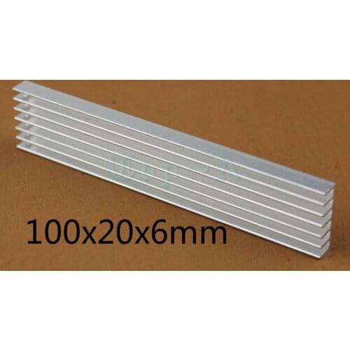 Gdstime 10pcs 100x20x6mm DIY Aluminum Heatsink radiator heatsink designed for high power household LED light devices