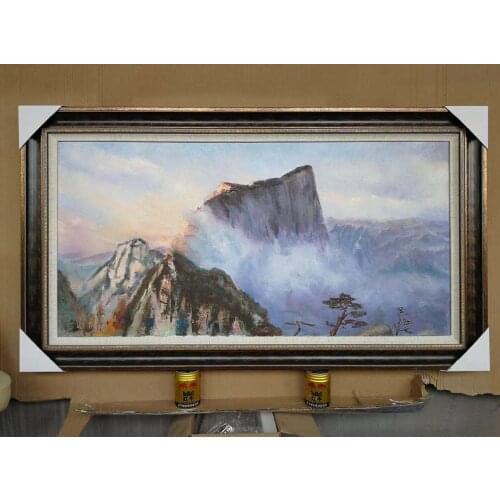 Hand-made Oil Painting from China Mainland University:Xian Academy of Fine Arts.Title:The Precipice Towering like Mountain Crest