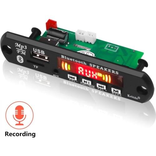 KBT 12V/5V Color/ordinary screen Wireless Bluetooth MP3 WMA Decoder Board Audio Module USB TF Radio For Car New