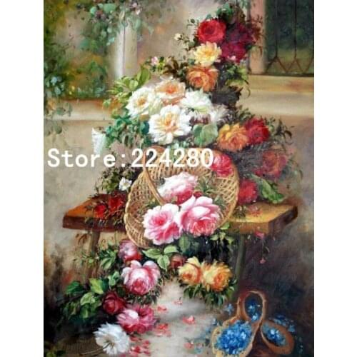 Romantic Basket Flower Needlework,For Embroidery,Bedroom DIY 14CT Unprinted Cross stitch kits Cross-Stitching Decor Crafts