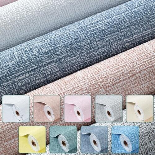 Wallpaper 3d Pattern Wall Cloth Solid Color Thickened Flame Retardant Wallpaper Self-Adhesive Background Decoration Wall Sticker