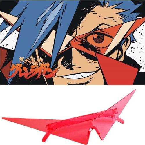 Anime Tengen Toppa Gurren-Lagann Cosplay Kamina Glasses Eyewear Sunglasses Cosplay Costume Accessories Props Halloween