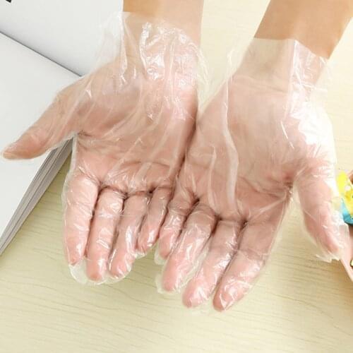 50/100pcs Disposable Plastic Clear Gloves Food Eco-friendly Gloves For Kitchen Cooking Industrial Restaurant Cleaning Gloves