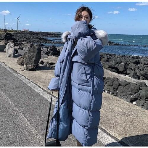 DMLFZMY Large Size Dress 2020 Winter New Plus-sized Quilted Cotton Cloth Long Loose Cotton-Padded Clothes Coat