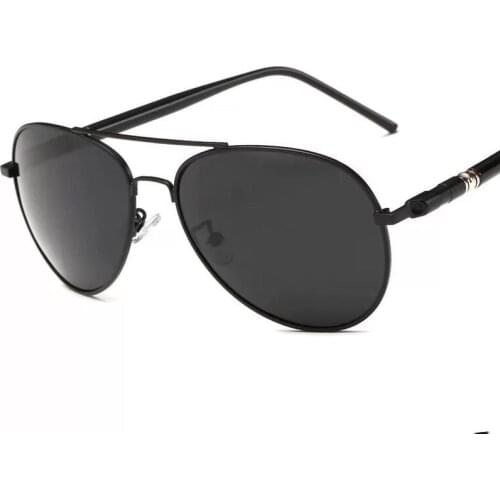 1PC Aviation Metail Frame Quality Oversized Spring Leg Alloy Men Fishing Sunglasses Polarized Design Driver Goggles Sun Glasses