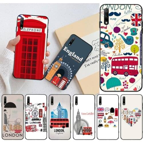 London bus england telephone Phone Case for Huawei Honor 30 20 10 9 8 8x 8c v30 Lite view pro
