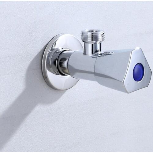 Angle Valve Stainless Steel Hot Cold Water Triangle Valve G1/2' Thread Filling Valve Toilet Sink Water Heater Bathroom Accessory