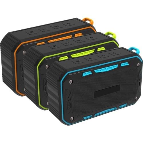Outdoor Wireless Bluetooth Speaker with Bass Built-in mic Shock Resistance Stereo Portable Waterproof Speaker