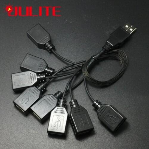 USB Adapter Cable 1 Male To 8/4 Femal Outlets Used To Light Up Building Blocks Construction Kit