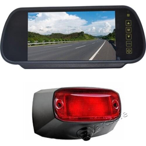 Vardsafe VS5087R | 7 Inch Replacement OEM Rear View Mirror Monitor + Brake Light Reverse Backup Camera for Ram Promaster Van
