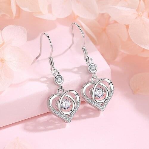 S925 Sterling Silver Drop Earring for Women Dangler Earrings Simple Shiny Earring Fine Jewelry Earrings Female boucle d'oreille