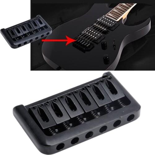 1Set 6 String Electric Guitar Bridge Hard Top Load Black Fixed Hard Parts