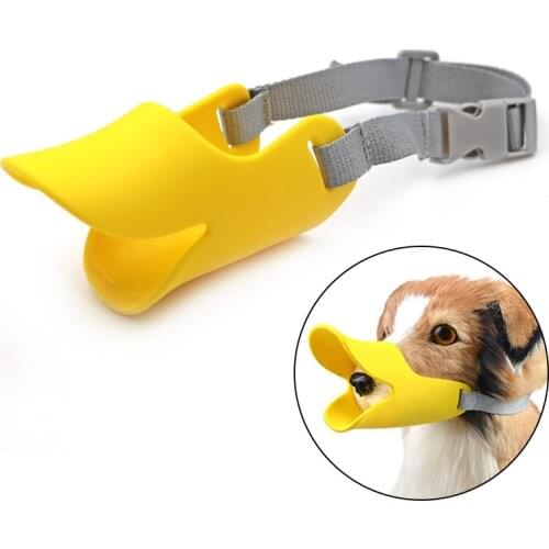 1PCS Dog Muzzle Silicone Cute Duck Muzzle Mask For Dogs Anti Bite Stop Barking Small Large Dog Mouth Muzzles Pet Dog Accessories
