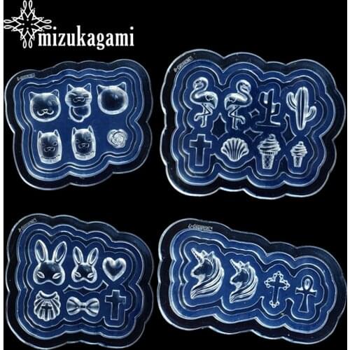 1pcs UV Resin Jewelry Liquid Silicone Mold 3D Cat Flamingo Cross Rabbit Cactus Resin Mold For DIY Making Jewelry Nail Art Mold