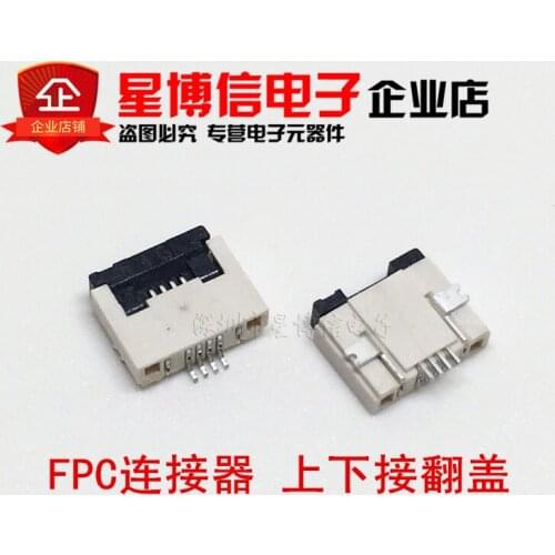 10PCS FPC Connector socket FFC 0.5MM pin Clamshell Bottom Contact Type4P 6P 8P 10P 12P 14P 18P 20P 22P 24P 30P 32P 36P 40P 45P