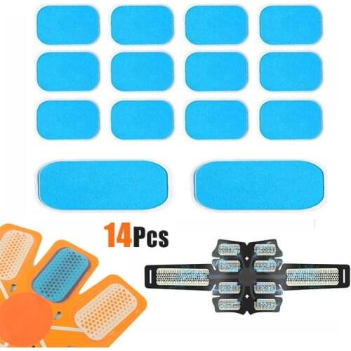 14Pcs Replacement ABS Gel Pads For EMS Abdominal Muscle Stimulator Hydrogel Gel Patch Abdomen Massage Machine Stickers Hot Sale