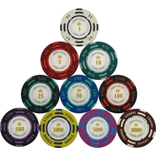 25PCS/LOT Clay Poker Chips Entertainment Dollar Coins 14g Color Sticky Chips Currency Professional Texas Wholesale Cheap Chips