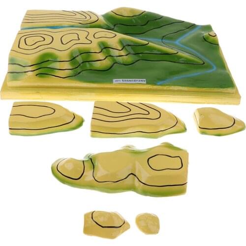 3D Geographic Isoline Model Removable Scientific Model School Teaching Tool Geography Learning Display Teaching Material