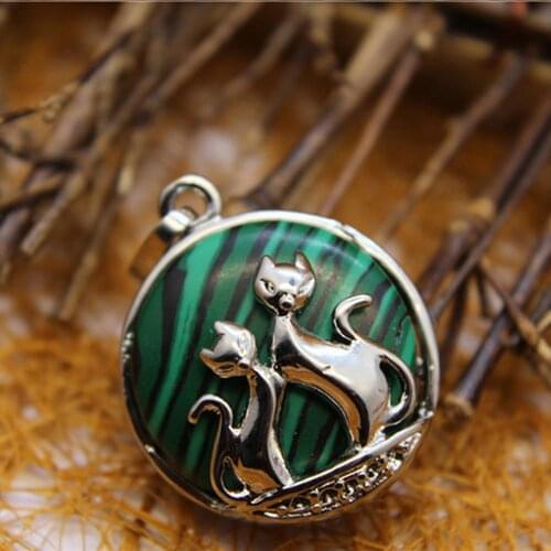 6pcs Natural Stone agates pendant fox necklace Malachites Meditation Quartz Treat Crystal Charm for Jewelry Making Free