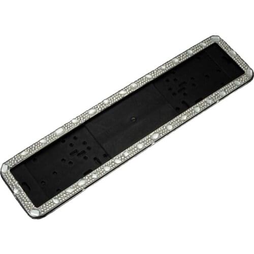 Free shipping Car License Plate Frame Crystal Stainless Steel Russia Number Plate Holder For Europe Germany Diamond universal