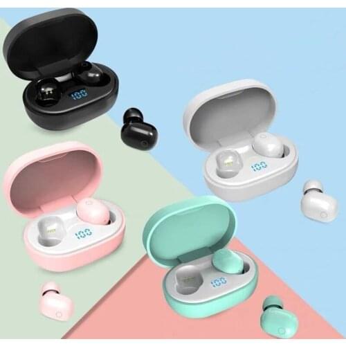 Mini Wireless Bluetooth 5.0 TWS Earphone Headset Left Right Low Lag Mode Mi True Wireless Stereo Auto Link Smart Digital Display