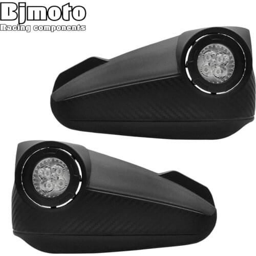 BJMOTO Universal 28mm/22mm Brush Bar Hand Guards Handguard With Vision Led For Honda CRF YZF KLX KXF RMZ Husqvarna