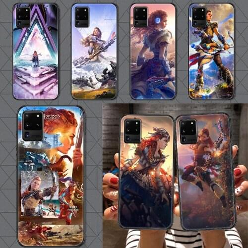 Game Horizon Zero Dawn Phone case For Samsung Galaxy Note 4 8 9 10 20 S8 S9 S10 S10E S20 Plus UITRA Ultra black tpu prime art