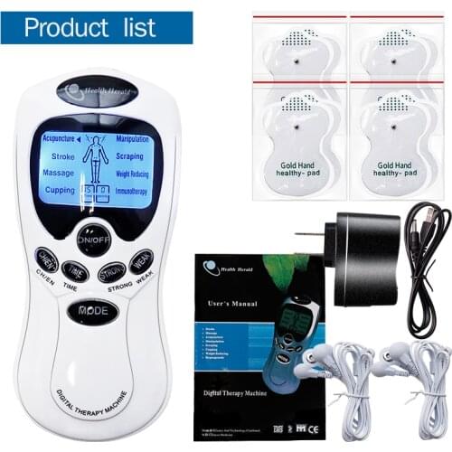 Tens Dual Input Electrical Stimulator Full Body Relax Muscle Massager Pulse Acupuncture Therapy EMS Relax Massage Health Care