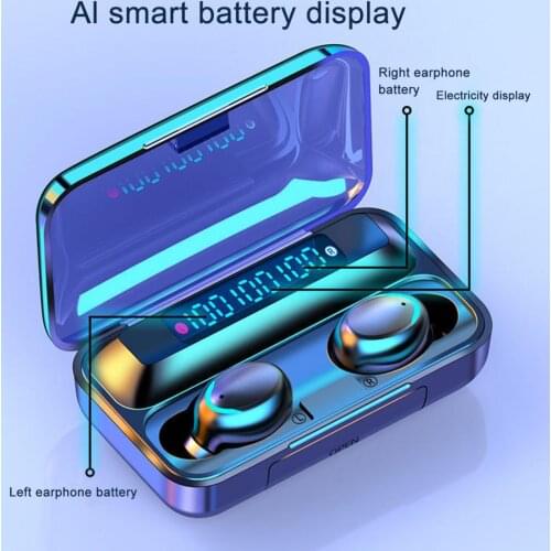 Bluetooth 5.1 Earphones 3500mAh Charging Box Wireless Headphone 9D Stereo Sports Waterproof Earbuds Headsets