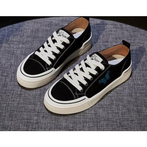 Womens Vulcanized Shoes New Fashion Womens Casual Shoes Flat Canvas Fashion Womens Casual Platform Shoes Sports Shoes