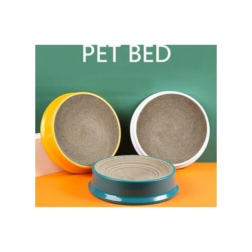Cat Scratching Board Cat Nest Round Replaceable Corrugated Cat Climbing Board Scratch Resistant Plastic Pet cat toy Pet supplies