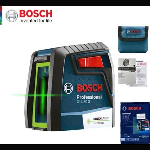 Bosch Laser Level High Precision Green Light Two-Line Horizontal And Vertical with Auto Leveling Laser Level GLL30G Professinal