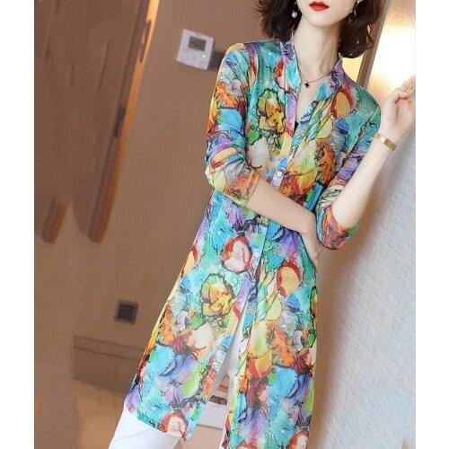 Summer Thin Print Long Cardigan Lace Sun Protection Clothing Plus Size Loose Ladies Shawl Jacket Mujer Shawl Sunscreen Coat Y220